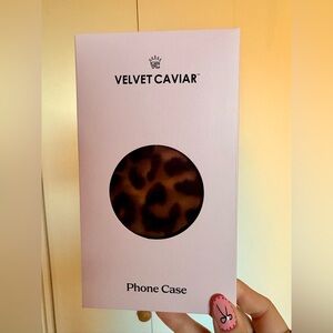 iPhone 17 pro max, Velvet Caviar Leopard Print Phone Case - Black & Brown